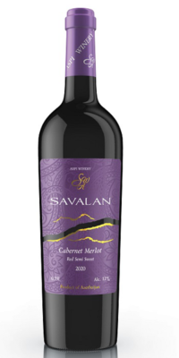 Вино выдержанное, регион Долина Савалан «САВАЛАН КАБЕРНЕ МЕРЛО» красное полусладкое 0,75 л.