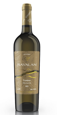 Вино выдержанное сортовое, регион Долина Савалан «САВАЛАН ТРАМИНЕР» белое сухое 0,75 л.