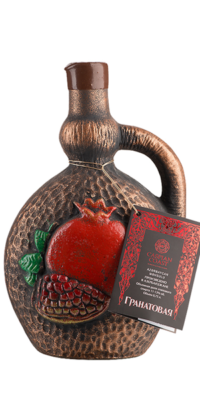 Плодовая алкогольная продукция ГРАНАТОВАЯ серии «СОЛНЕЧНЫЙ БАКУ» в керамическом кувшине
